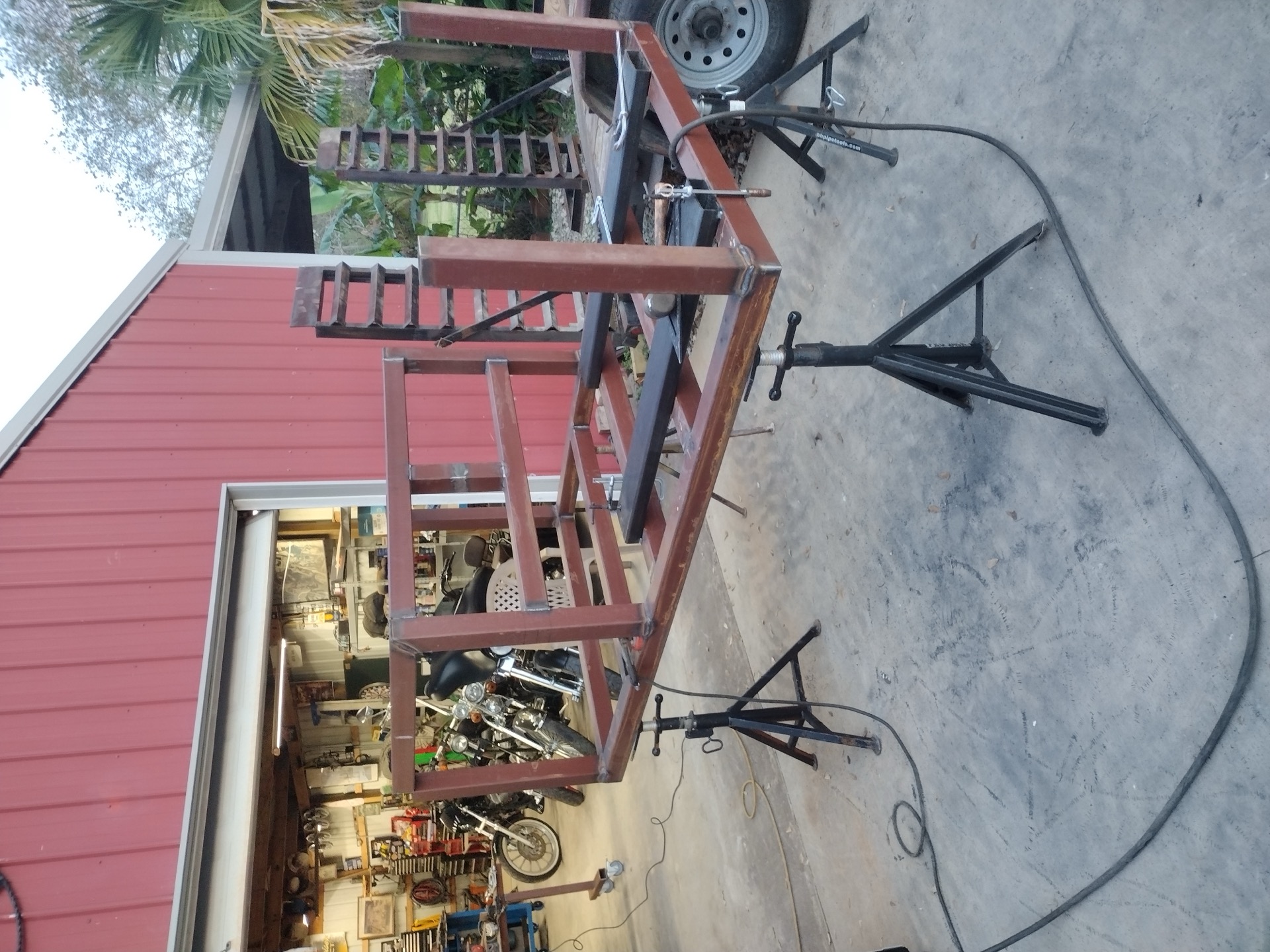 Outdoor bed frame welding