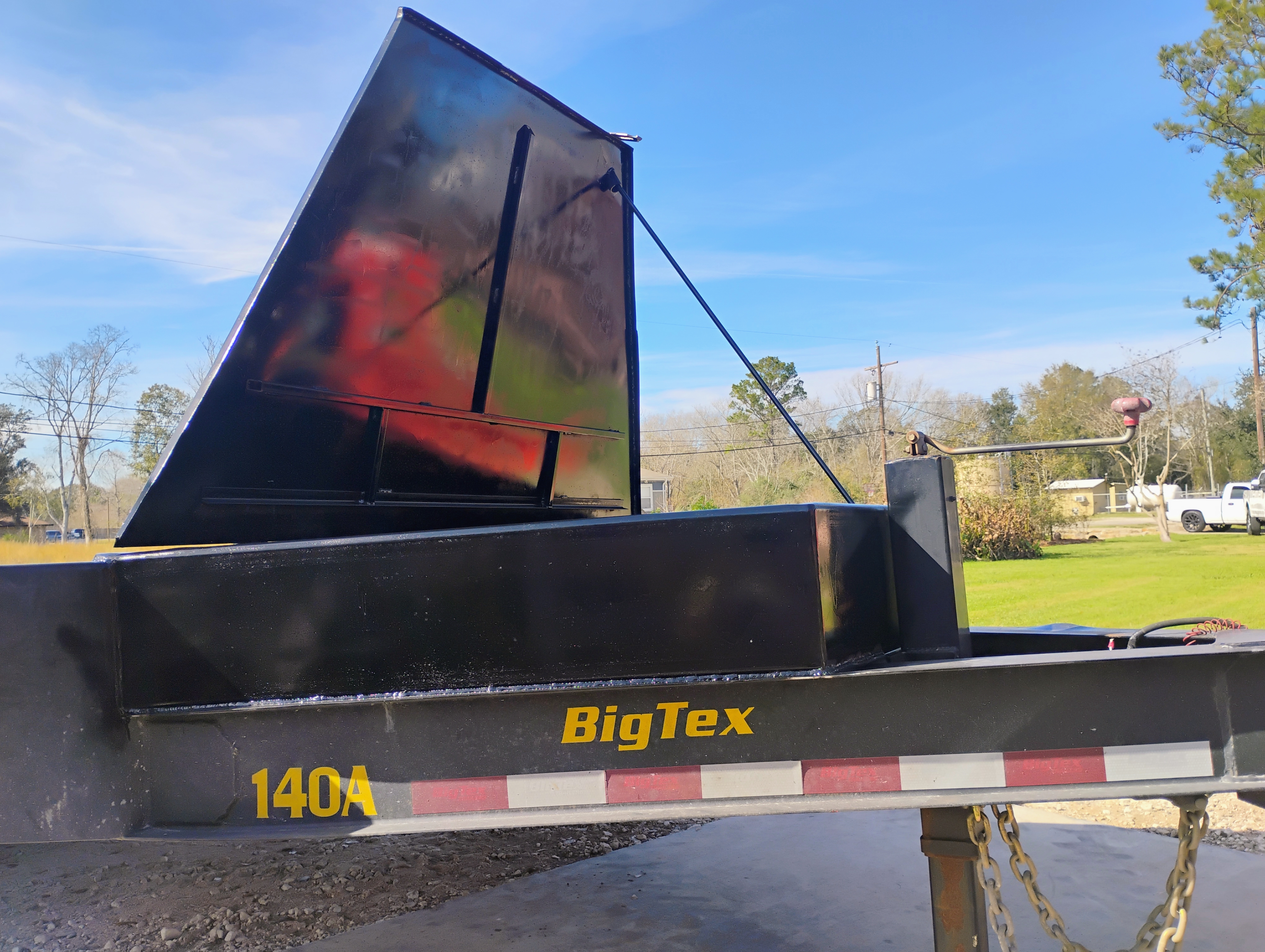 Wide view of arched gate fabrication