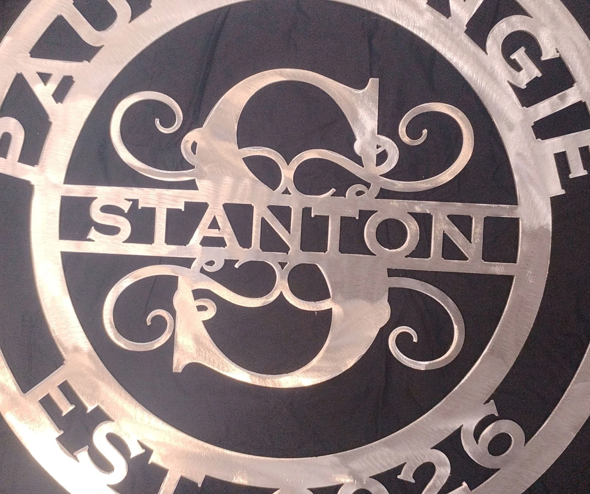 Custom Stanton metal sign